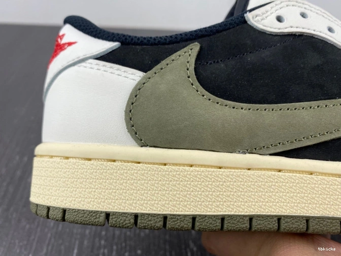 Rep TB WMNS Olive 1 Low Air DZ4137-106 x Travis OG Jordan Scott 0808
